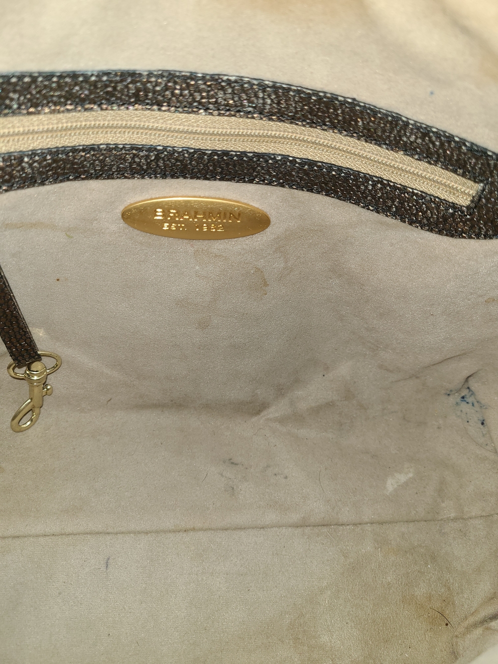 SOLD Brahmin Vintage Karissa Black Leather Shoulder Bag Fair - Picture 10 of 17